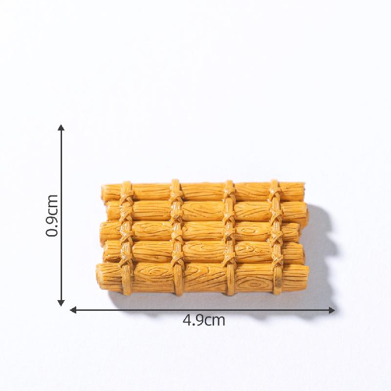 Thuyền gỗ, bè tre nổi tiểu cảnh bể cá DIY, phụ kiện mini trang trí bàn sáng tạo (ZC-17)