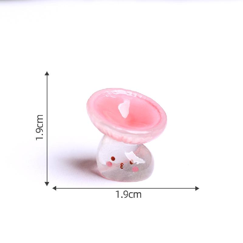 Tiểu cảnh nấm nghiêng phát sáng, rêu DIY, phụ kiện bàn tiểu cảnh mini đáng yêu (ZC-326)