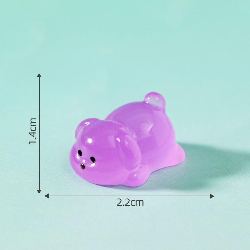 Tiểu cảnh cún mập phát sáng DIY, phụ kiện tiểu cảnh mini garden treo bàn resin cute (ZC-1403)