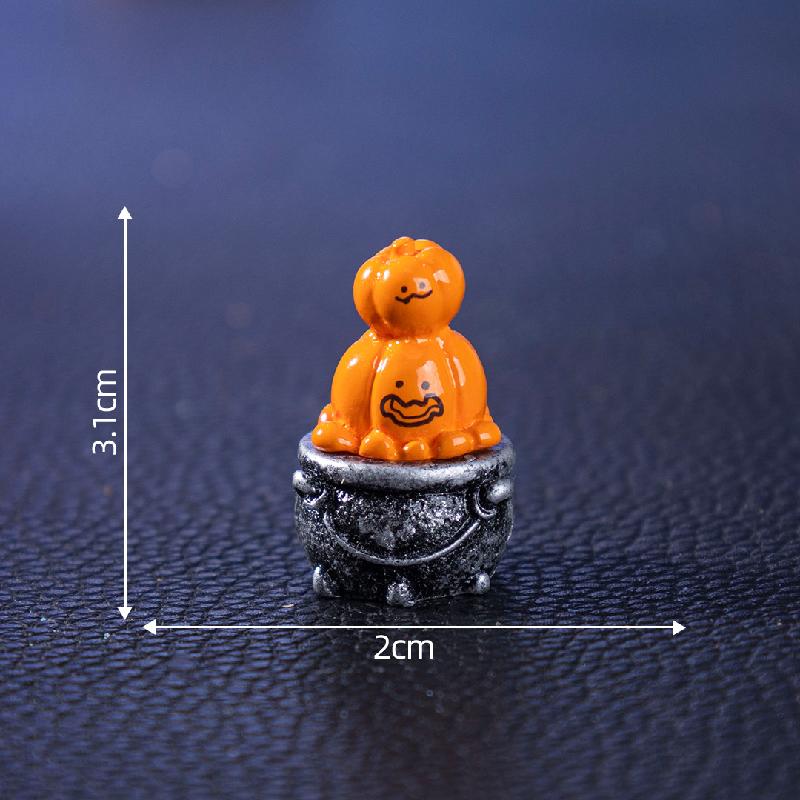 Tiểu cảnh nữ phù thủy, nồi nung Halloween, DIY, phụ kiện bàn tiểu cảnh mini sáng tạo (ZC-234)