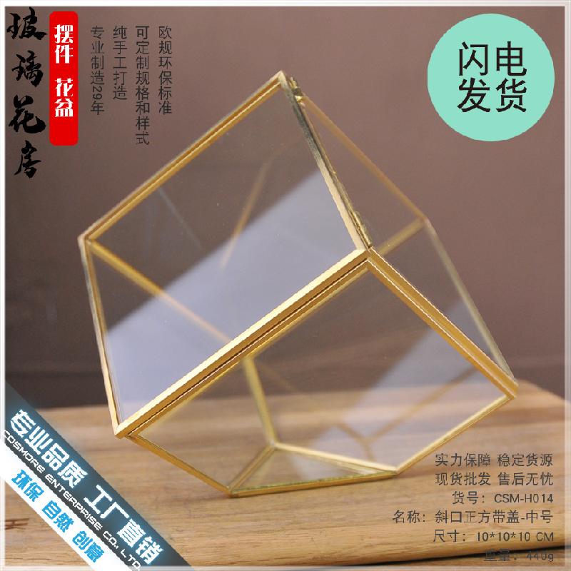 Chậu Đa Giác DG-57 Hoa vĩnh cửu trong kính cối, quà lễ hộp cỏ khô, sáng tạo thảm cỏ, khu vực nhỏ có nắp