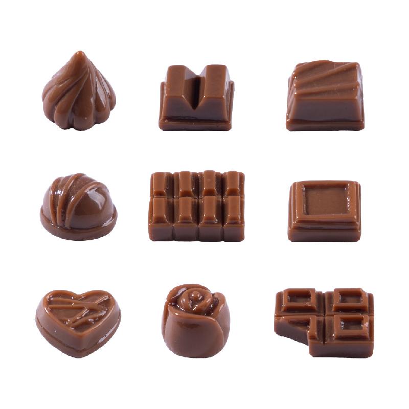 Tiểu cảnh chocolate giả ăn DIY, phụ kiện kẹp tóc, sticker bàn tiểu cảnh mini (ZC-818)