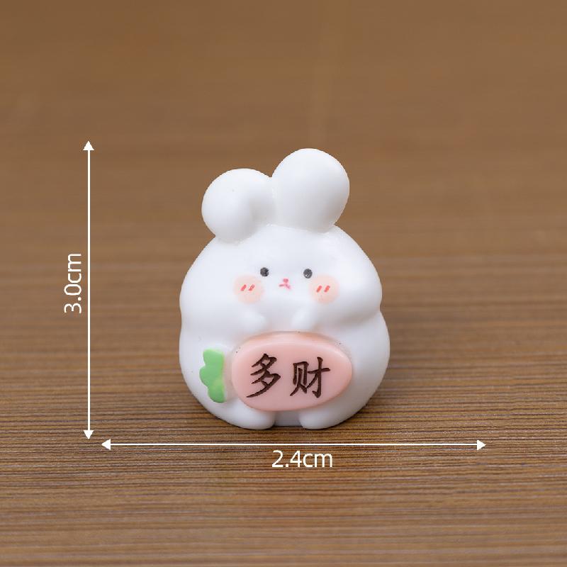 Tiểu cảnh thỏ nhỏ DIY, phụ kiện tiểu cảnh mini bàn garden resin micro đáng yêu cute (ZC-1400)