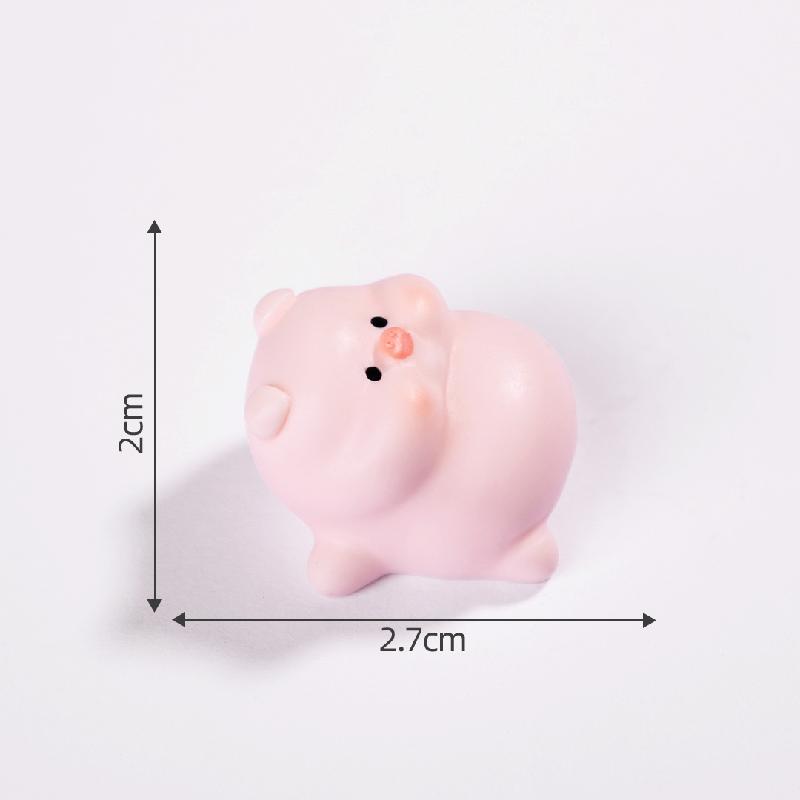Tiểu cảnh heo tròn đáng yêu phát sáng DIY, phụ kiện tiểu cảnh mini bàn treo cute (ZC-1141)