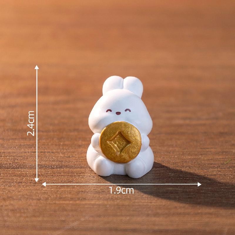 Tiểu cảnh 12 con giáp, đồng tiền vàng DIY, búp bê xe hơi, bàn tiểu cảnh mini (ZC-678)