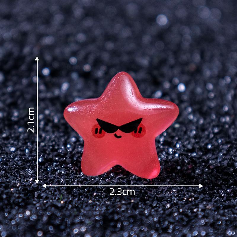 Tiểu cảnh ngôi sao phát sáng DIY, phụ kiện resin tiểu cảnh mini mới, cute và thu nhỏ (ZC-831)