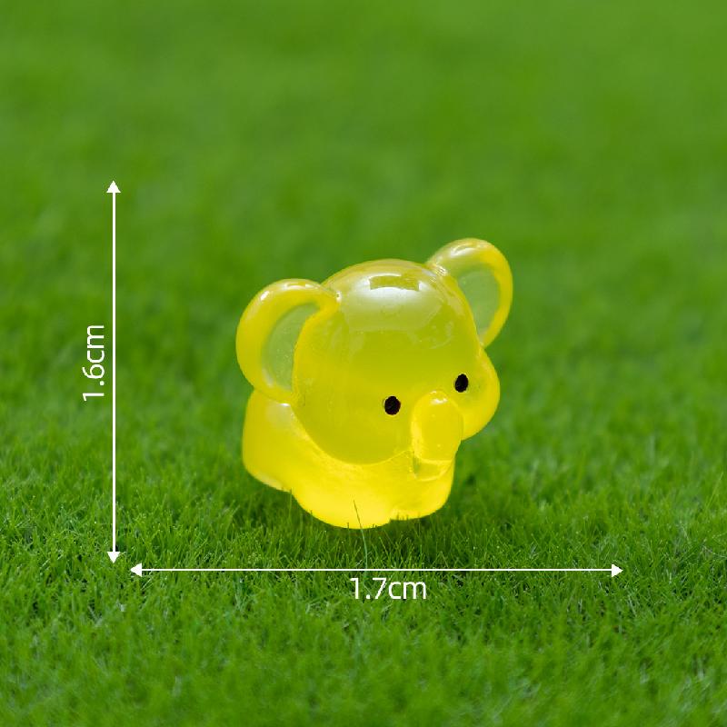 Tiểu cảnh voi phát sáng DIY, phụ kiện tiểu cảnh mini treo bàn resin đáng yêu (ZC-1079)