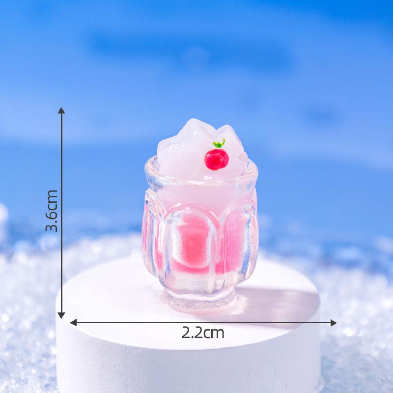 Tiểu cảnh đáy cốc đá mùa hè phát sáng DIY, phụ kiện tiểu cảnh mini treo bàn garden cute (ZC-1429)