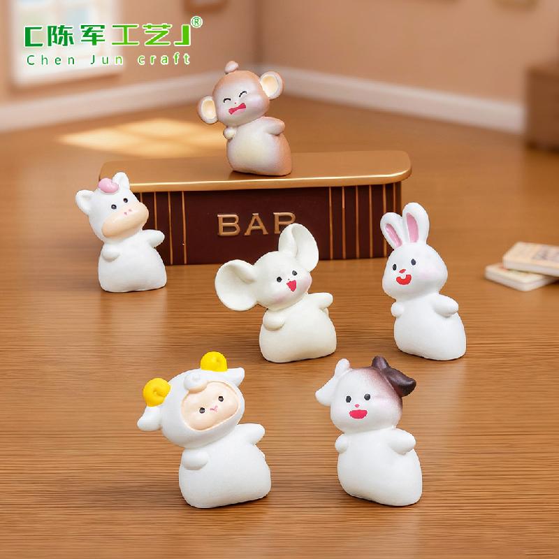 Phụ Kiện Tiểu Cảnh Tiểu cảnh 12 con giáp, phụ kiện trang trí xe hơi mini DIY (ZC-565)