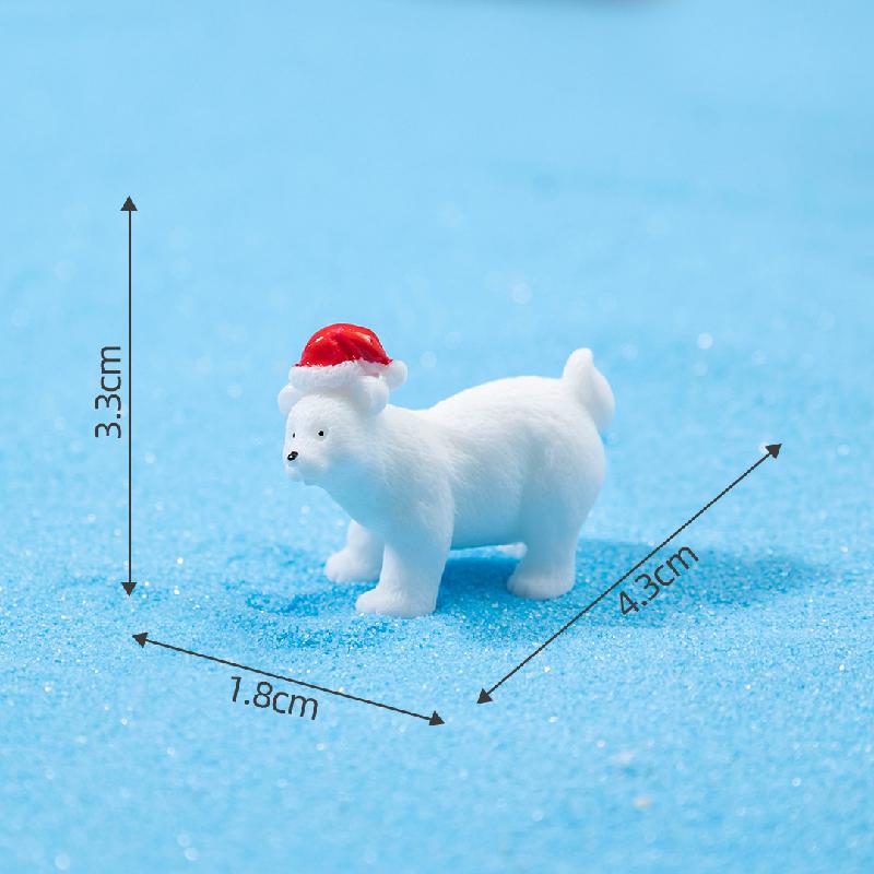 Gấu Bắc Cực móc khóa trang trí tiểu cảnh Noel đáng yêu (ZC-632)