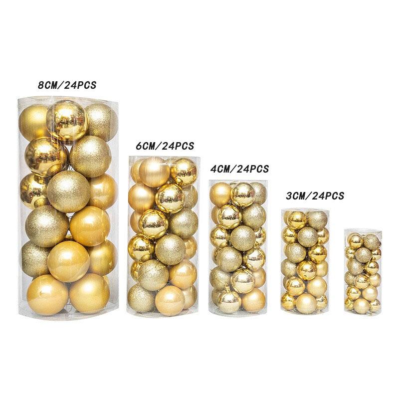 Trang Trí Noel Quả cầu Giáng Sinh điện phân 3-6-8cm, nhựa, hoàn hảo cho trang trí cây thông, treo trên trần và trang trí cửa hàng.