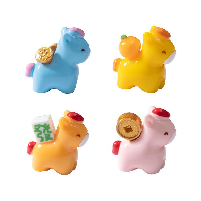 Tiểu cảnh ngựa may mắn năm mới DIY, phụ kiện tiểu cảnh mini bàn treo đáng yêu (ZC-1072)