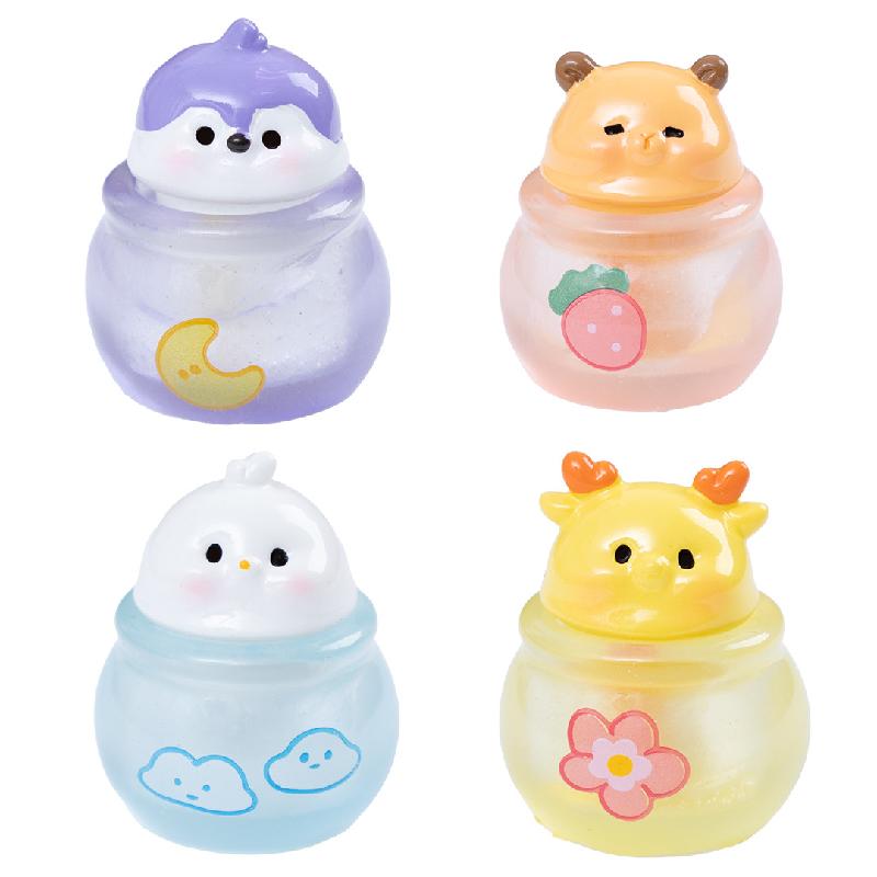 Tiểu cảnh thỏ nhỏ kem DIY, phụ kiện tiểu cảnh mini bàn garden food resin micro cute (ZC-1393)