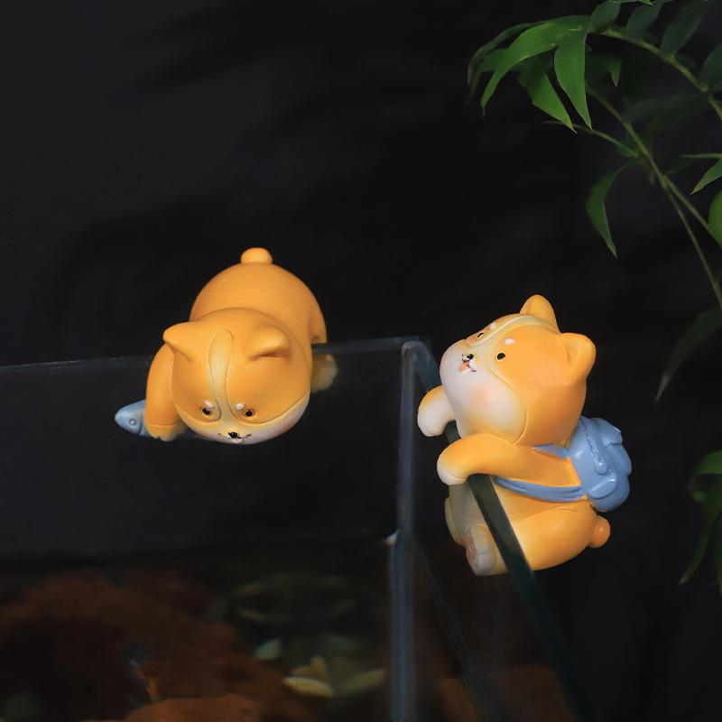 Chậu Cây Resin Tượng Corgi resin phong cách Zakka, phụ kiện bể bò sát, hồ cá, tiểu cảnh và chậu cây (RG-245)