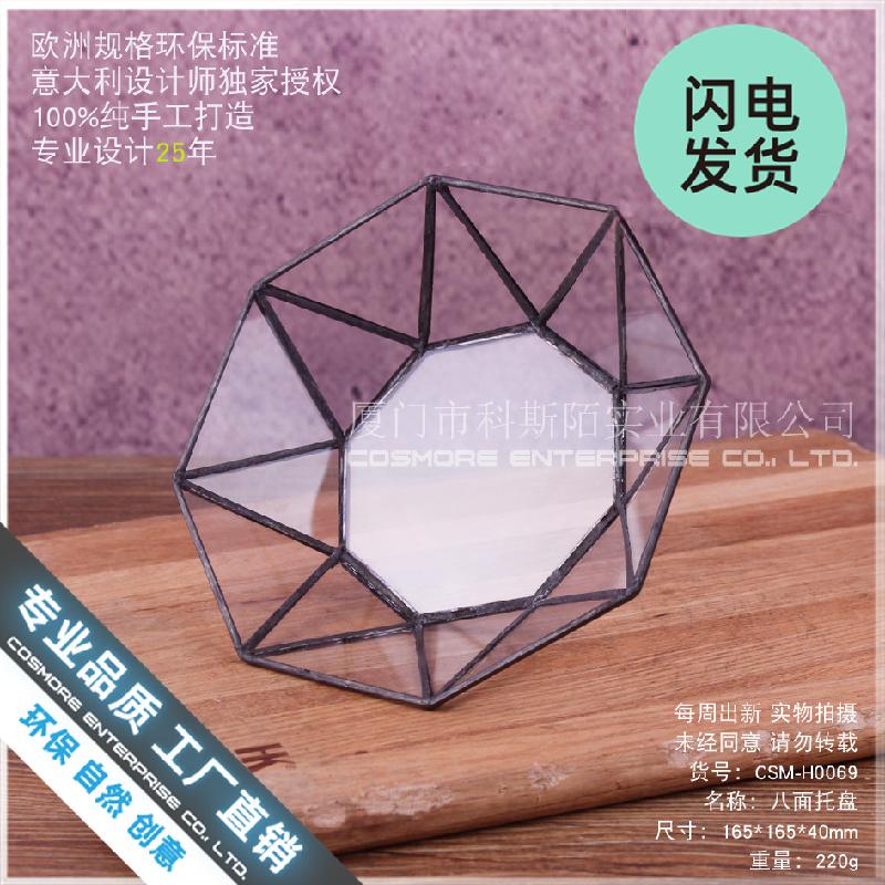 Chậu Đa Giác Nhà kính 8 mặt khay, tiểu cảnh rêu (DG-196)