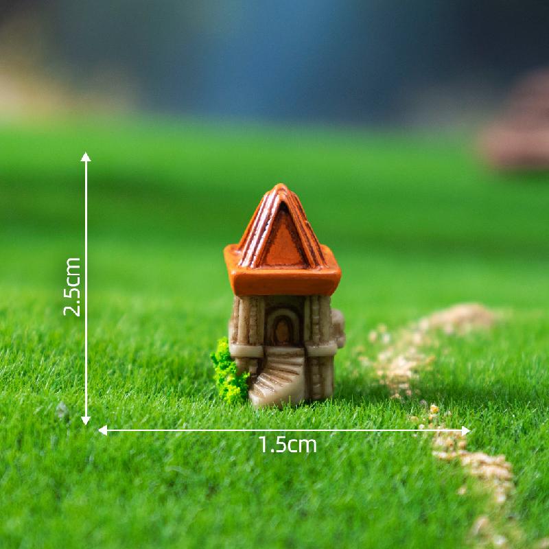 Tiểu cảnh lâu đài cổ mini DIY, phụ kiện resin tiểu cảnh bàn nhỏ dễ thương (ZC-730)