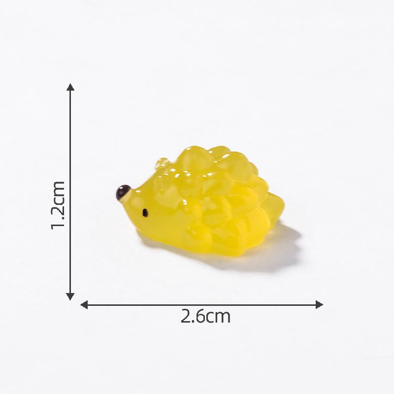 Tiểu cảnh nhím phát sáng DIY, phụ kiện tiểu cảnh mini resin treo bàn garden đáng yêu cute (ZC-1455)