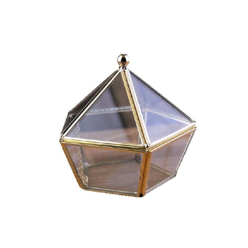 Hộp kính ngũ giác đựng nhẫn cưới (DG-125)