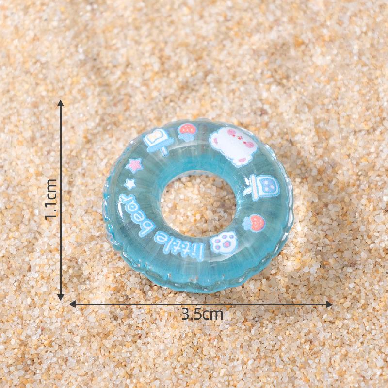 Tiểu cảnh phát sáng, vòng bơi, bãi biển, DIY, phụ kiện bàn tiểu cảnh mini dễ thương (ZC-121)