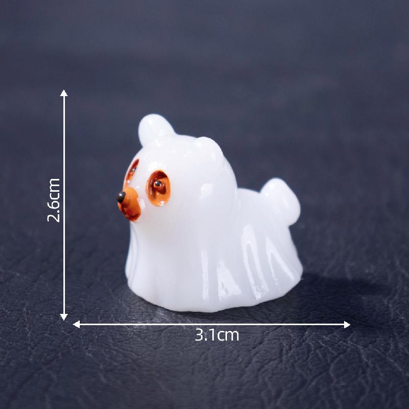 Tiểu cảnh ma nhỏ, chó phát sáng Halloween DIY, phụ kiện resin tiểu cảnh mini (ZC-749)