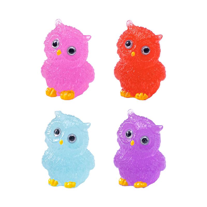 Tiểu cảnh cú mèo phát sáng DIY, phụ kiện tiểu cảnh mini garden cute, resin (ZC-1109)