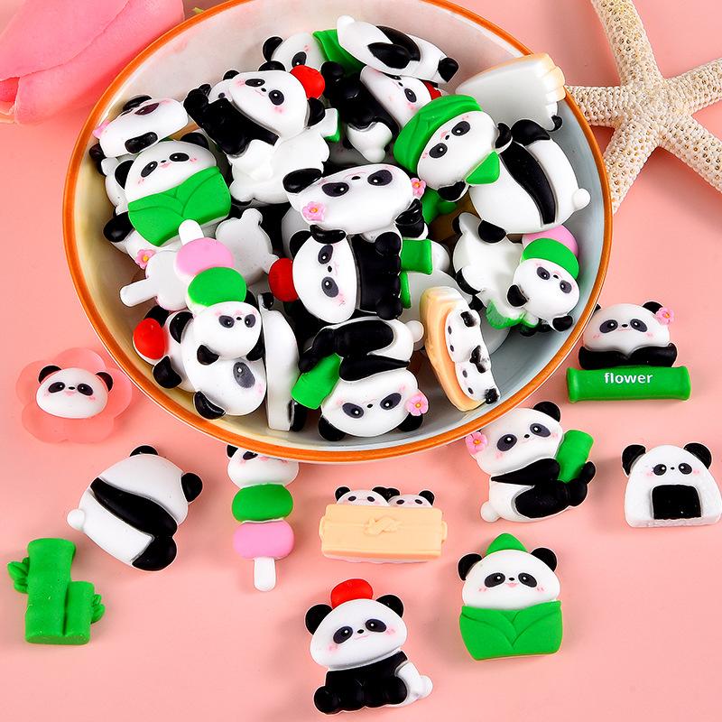 Gấu trúc hoạt hình resin, phụ kiện DIY (NX-739)