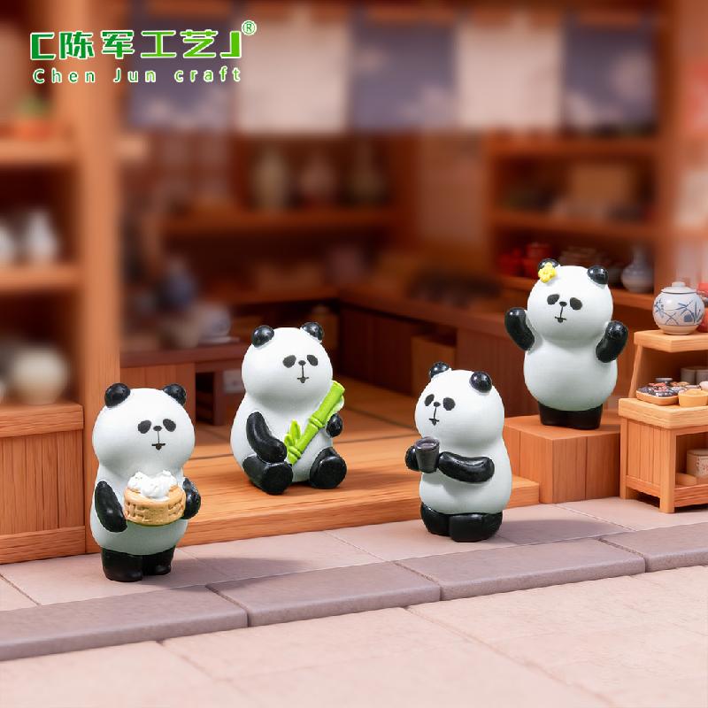 Phụ Kiện Tiểu Cảnh Gấu trúc và tre đáng yêu mini trang trí (PK-739)