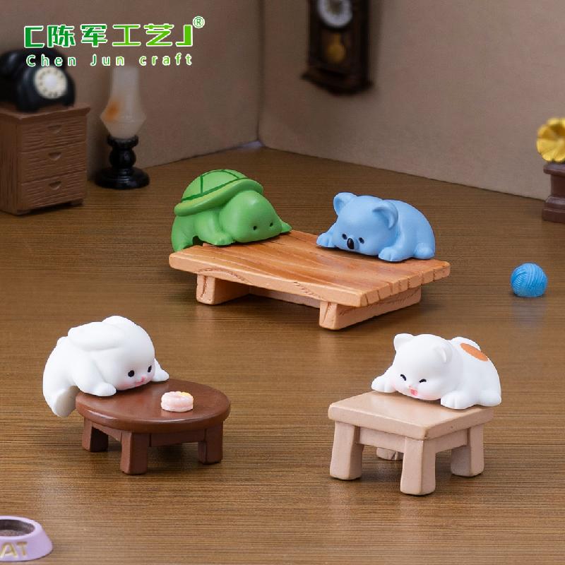 Phụ Kiện Tiểu Cảnh 微景观创意可爱小猪乌龟趴趴小动物公仔 DIY装饰品配件迷你小摆件