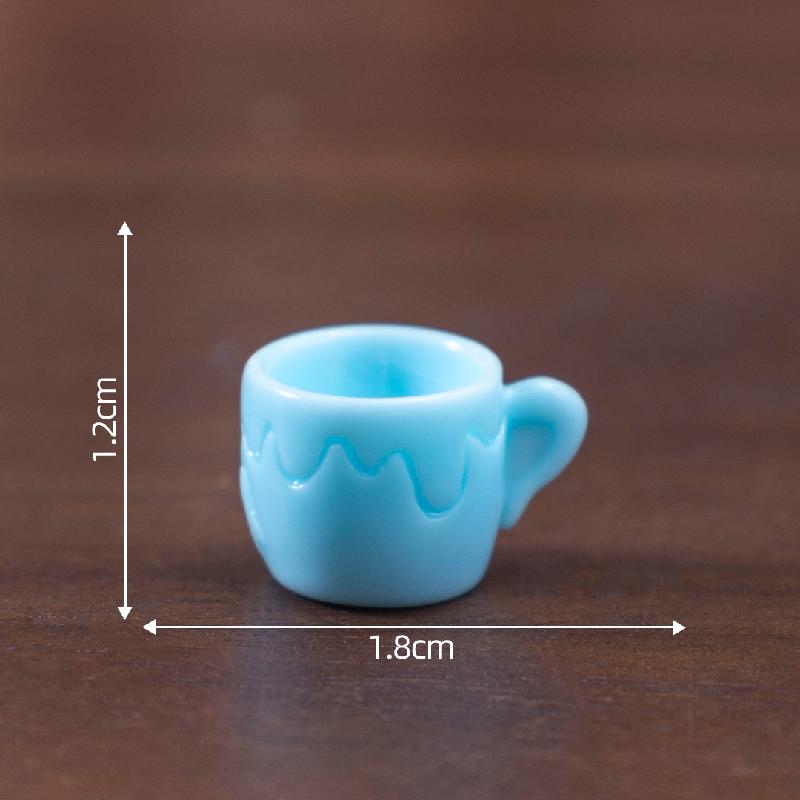 微景观创意多彩杯子茶壶娃娃屋 DIY装饰品配件迷你树脂桌面小摆件