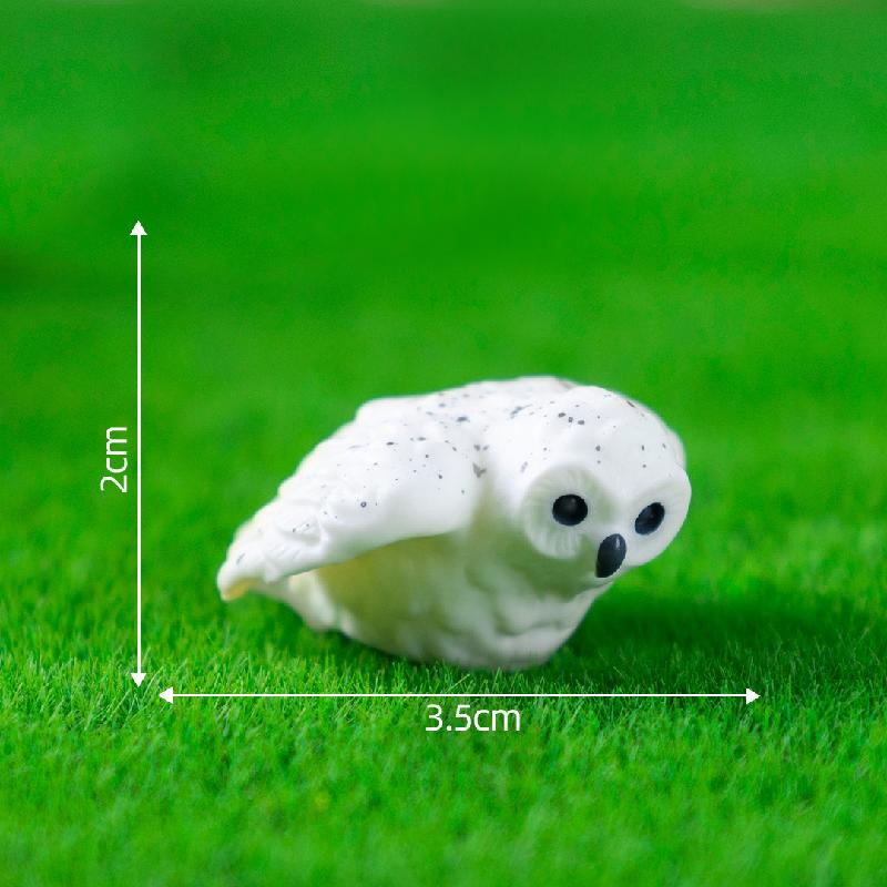 Tiểu cảnh động vật rừng: cú, búp bê DIY, phụ kiện treo bàn tiểu cảnh mini (ZC-495)