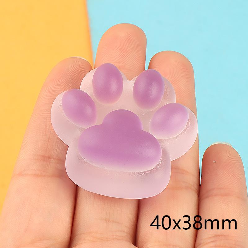 大号猫爪果冻 可爱磨砂diy奶油胶自制手机壳头饰发夹饰品树脂配件