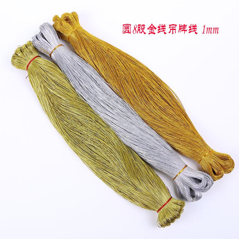 Trang Trí Noel Dây treo vàng bạc 8 sợi, đường kính 1mm, lý tưởng để gói quà Giáng Sinh. Dây không co giãn, phù hợp cho thẻ treo và trang trí quà tặng.