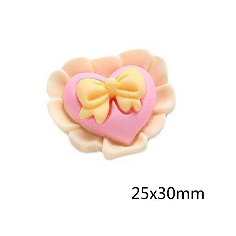 Charm nơ trái tim DIY trang trí vỏ điện thoại (FF-485)