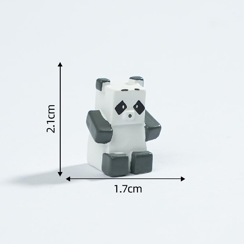 Tiểu cảnh hình vuông hồng hạc & ếch DIY, phụ kiện tiểu cảnh mini resin garden treo bàn cute (ZC-1465)