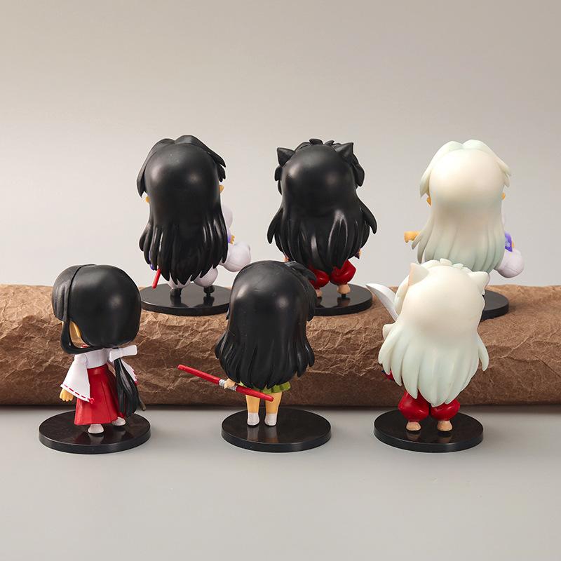 6 bức tranh đồ chơi tay của Inuyasha, đồ chơi hoạt hình Inuyasha, Shishio, Ginko, Myōga, và các bức tranh đồ chơi. ZZ-555
