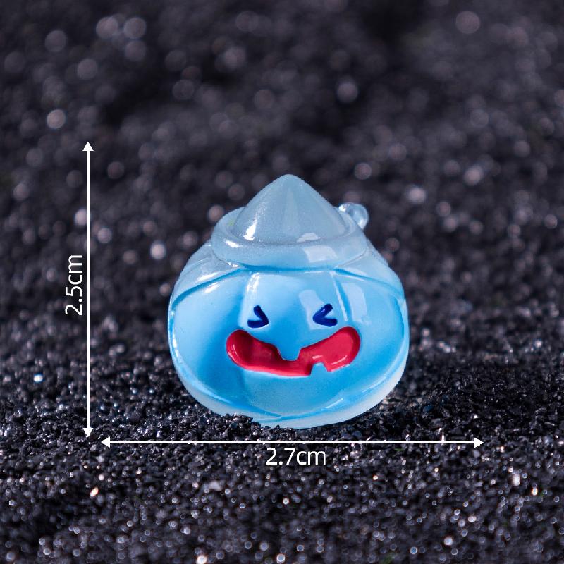 Tiểu cảnh Halloween bí ngô phát sáng DIY, phụ kiện treo tiểu cảnh mini resin đáng yêu (ZC-837)