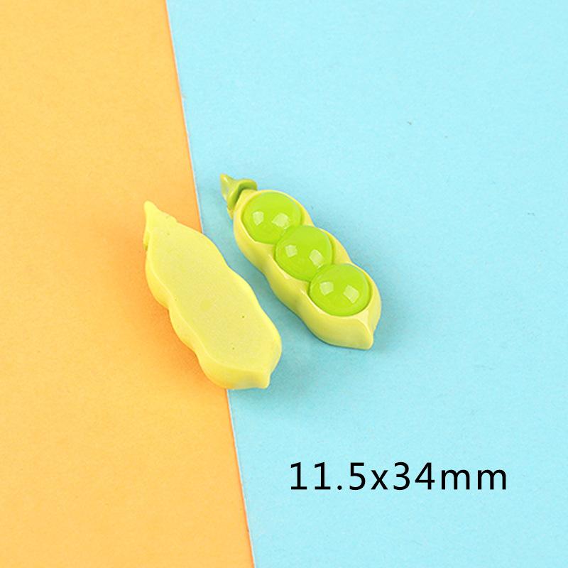 树脂配件 夜光豌豆diy饰品奶油胶手机壳装饰盒贴片鞋服扣发夹材料