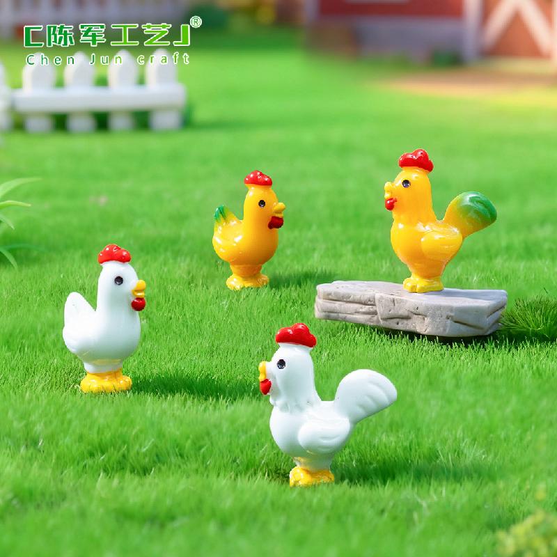 Phụ Kiện Tiểu Cảnh Gà con ngơ ngác mini trang trí sân vườn (PK-736)
