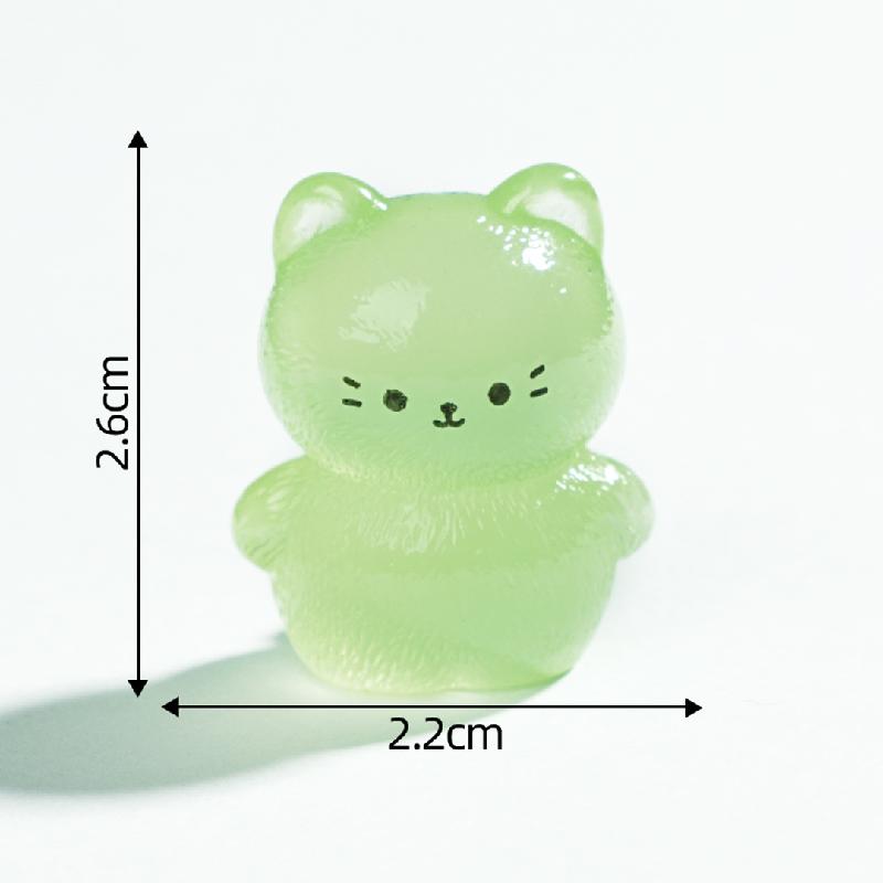 Tiểu cảnh mèo phát sáng DIY, phụ kiện tiểu cảnh mini treo bàn, cute, resin đáng yêu (ZC-1128)