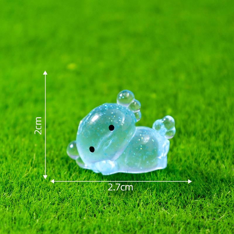 Tiểu cảnh rồng lục giác mập phát sáng DIY, phụ kiện tiểu cảnh mini resin cute (ZC-1117)
