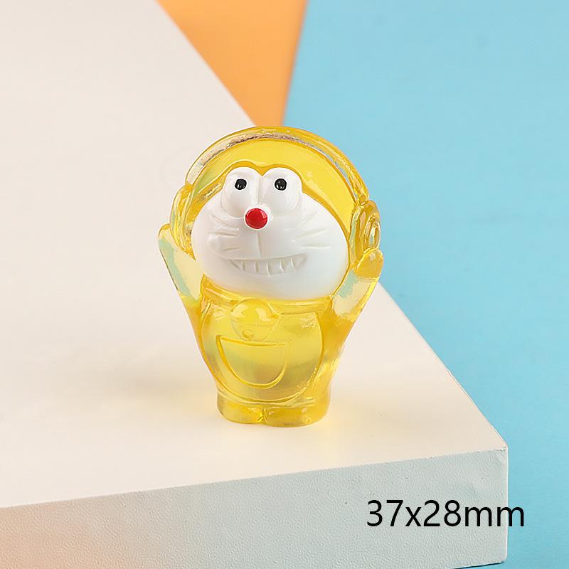 新款夜光公仔diy饰品树脂配件奶油胶手机壳发夹材料摆件批发
