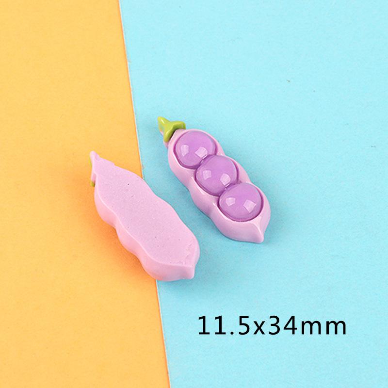 树脂配件 夜光豌豆diy饰品奶油胶手机壳装饰盒贴片鞋服扣发夹材料