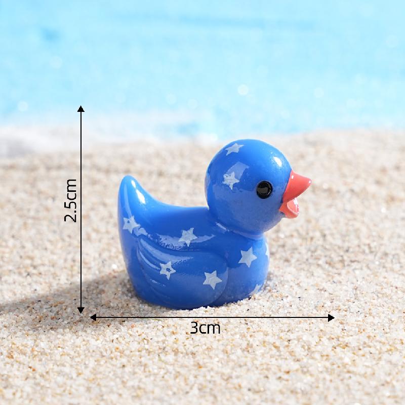 Tiểu cảnh vịt cờ sao DIY, phụ kiện tiểu cảnh mini resin garden treo bàn đáng yêu cute (ZC-1437)
