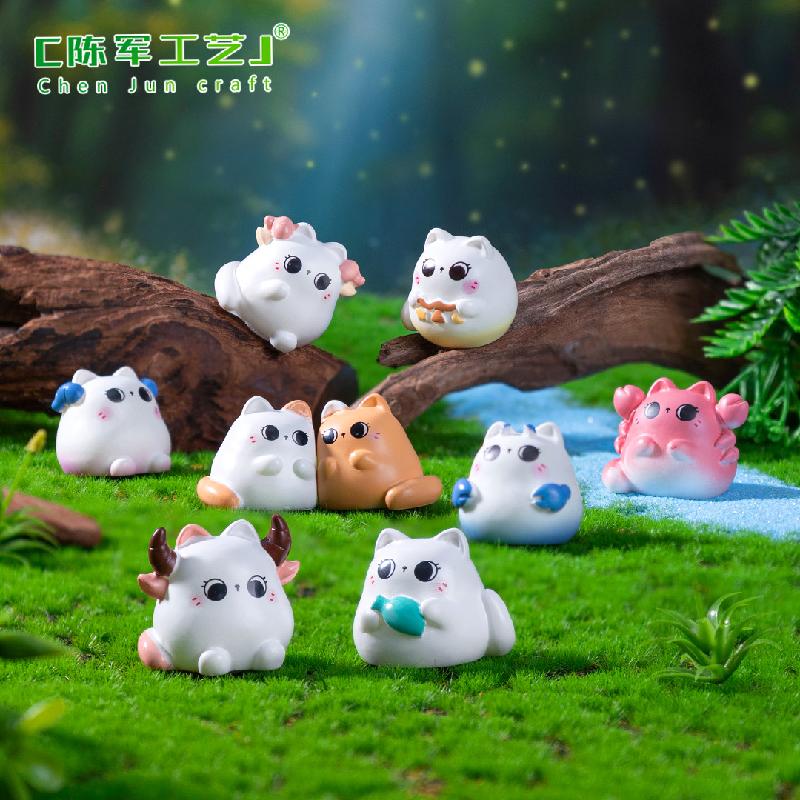 Phụ Kiện Tiểu Cảnh 微景观创意十二星座猫猫萌粒公仔园艺造景 DIY装饰配件迷你小摆件