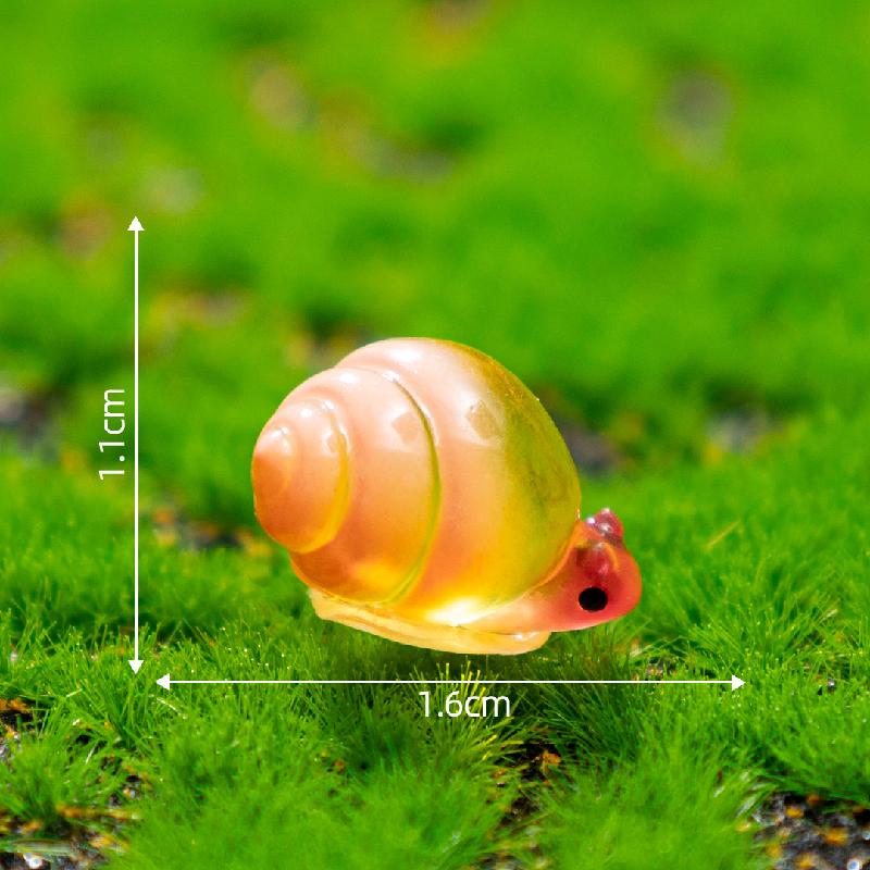 Tiểu cảnh ốc sên phát sáng DIY, phụ kiện tiểu cảnh mini resin treo bàn cute đáng yêu (ZC-1346)