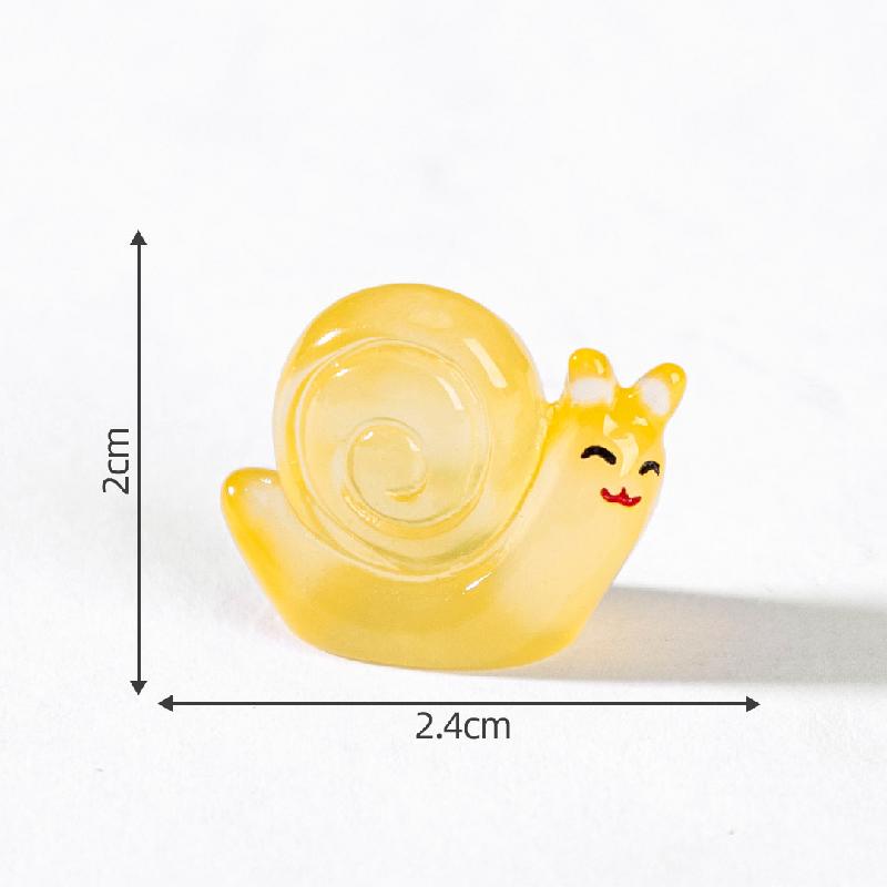 Tiểu cảnh sên phát sáng DIY, phụ kiện tiểu cảnh mini resin garden treo bàn đáng yêu cute micro (ZC-1454)