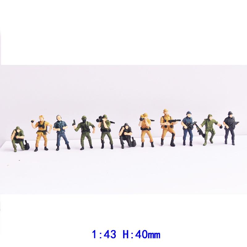 Phụ Kiện Mô Hình Bộ 11 Mô Hình Cảnh Sát Đặc Nhiệm Tỷ Lệ 1:87/1:43 (MH-182)
