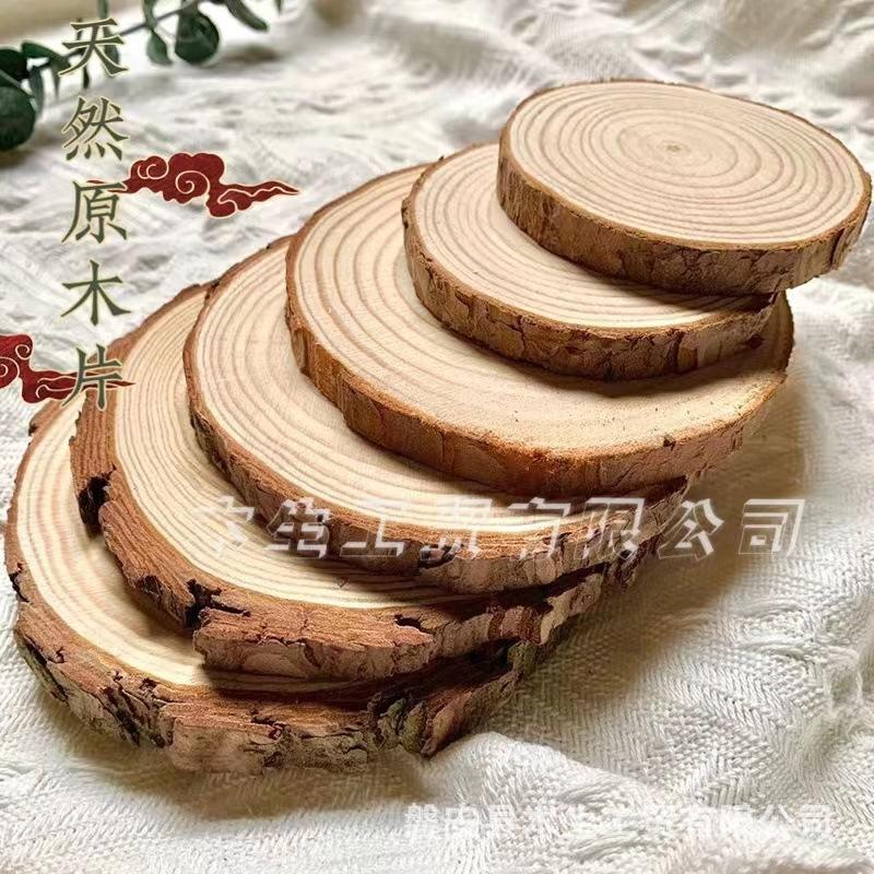 Trang Trí Noel Mảnh gỗ tròn DIY: gỗ nguyên khối, mộc, phẳng, hoàn hảo cho trang trí, nền và vẽ tay, nhập khẩu số lượng lớn.