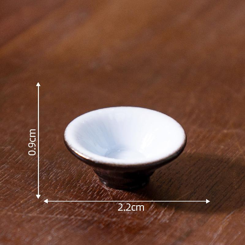 Tiểu cảnh đĩa giả đen trắng, đồ ăn DIY, phụ kiện bàn tiểu cảnh mini thu nhỏ (ZC-391)