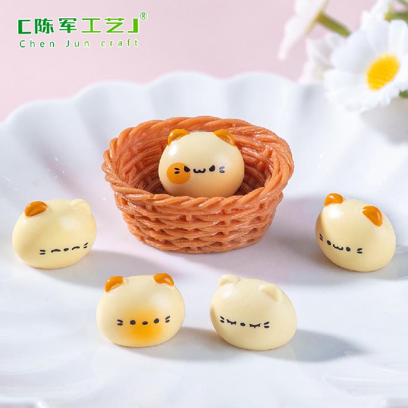 Phụ Kiện Tiểu Cảnh 微景观创意可爱猫猫曲奇萌粒娃娃屋 DIY装饰品配件迷你桌面小摆件